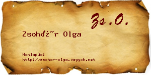 Zsohár Olga névjegykártya
