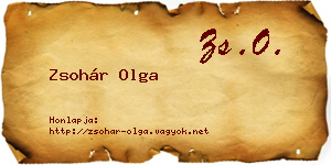 Zsohár Olga névjegykártya